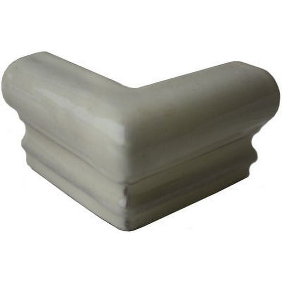 Mexican White Chair Rail Corner Molding, Set of 4 pcs