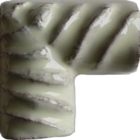 Mexican White Talavera Clay Rope Corner, Set of 5 pcs