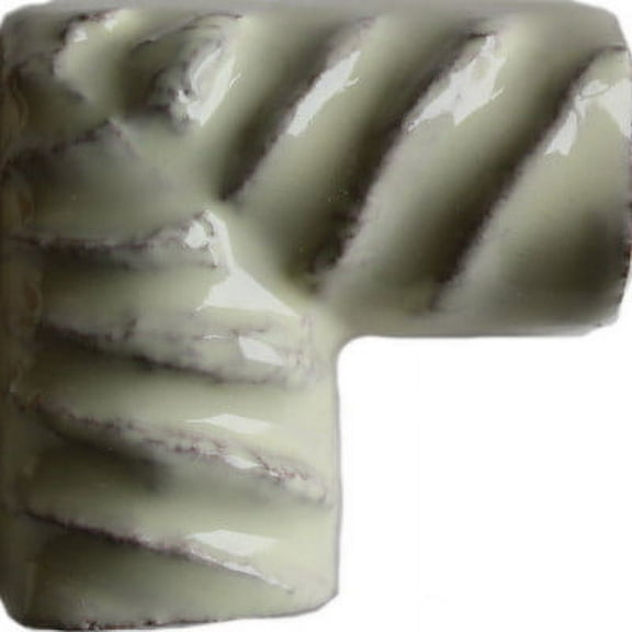 Mexican White Talavera Clay Rope Corner, Set of 5 pcs