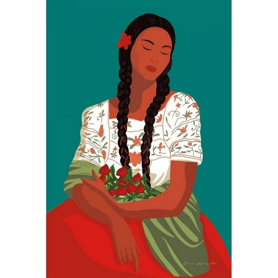 Mexican Woman I by Omar Escalante (18 x 24)