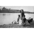 thumbnail image 1 of Mexican Women With Her Children And Bundles On The Edge Of The Rio Grande River. Ca. 1910. History, 1 of 2