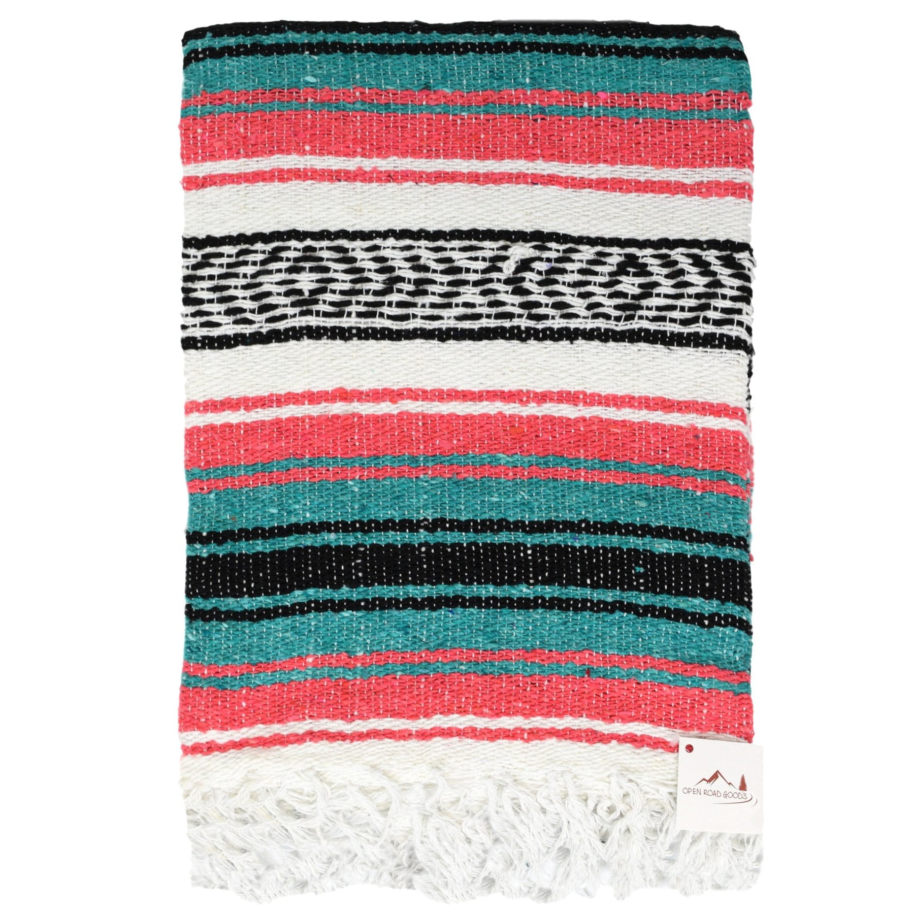 Mexican Yoga Blanket, Polyester Cotton Multicolor