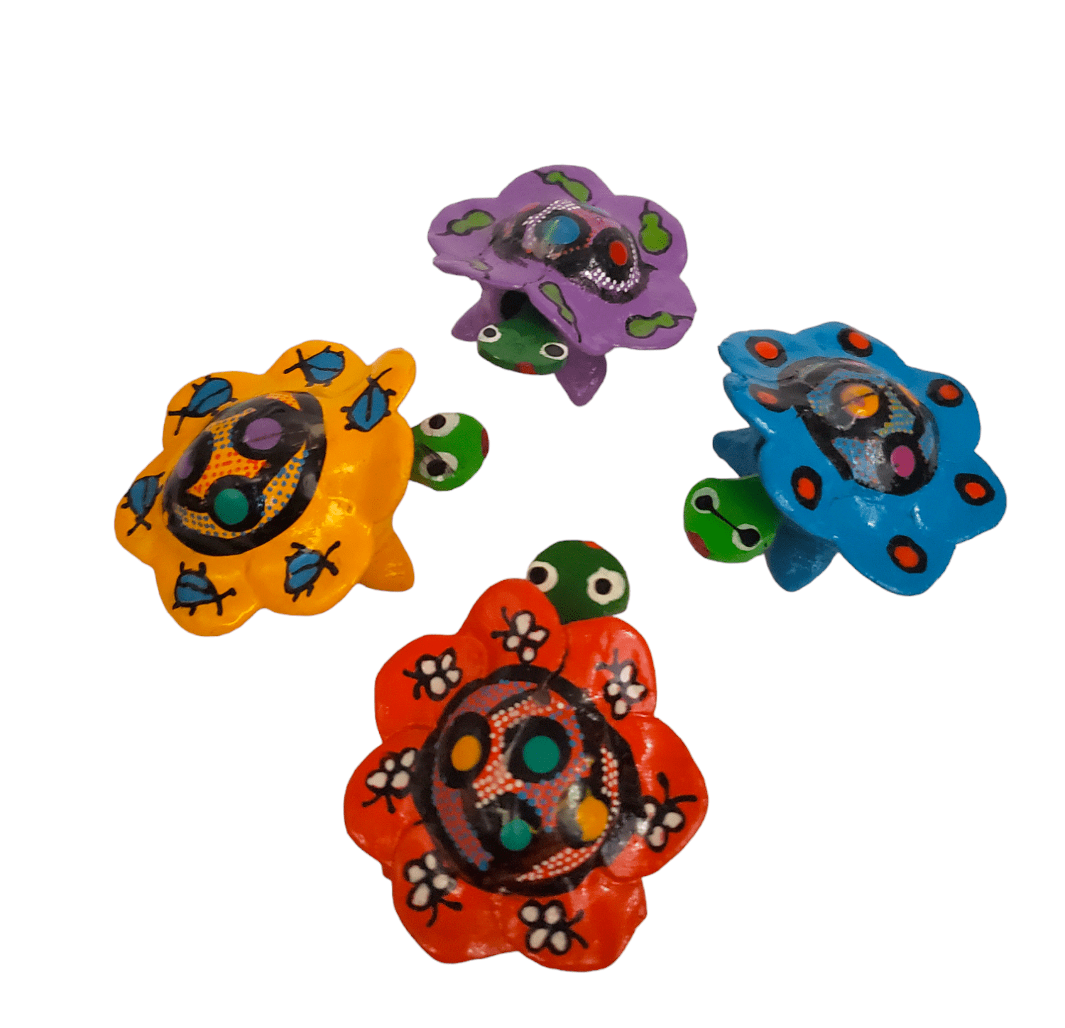Mexican bobblehead animals, Bobble head turtles set of 4