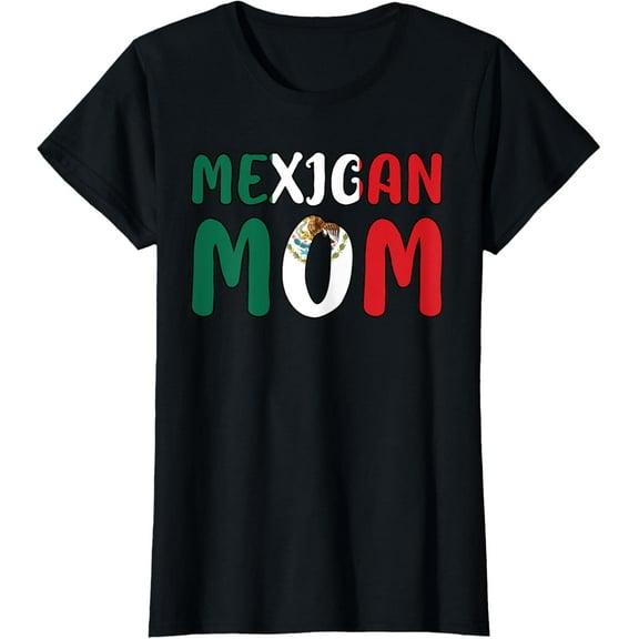 Mexican mom Mexican Roots T-ShirtMexican flag Messy Bun Girl Funny Gift Ideas100% cotton