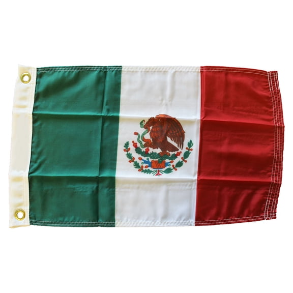 Mexico - 12"X18" Nylon Flag