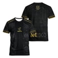 thumbnail image 1 of Mexico 2026 Soccer Cup Crew Neck Jersey for Men, Short Sleeve Football Kit Shirt with Tribal Geometric & "MÉXICO" Print, Breathable Athletic Uniform Top, Lightweight Fan Gear, 1 PC Black L, 1 of 4