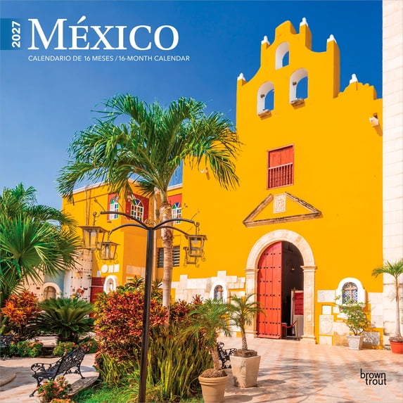 Mexico | 2027 12x24" (Hanging) Wall Calendar | Bilingual | Plastic-Free