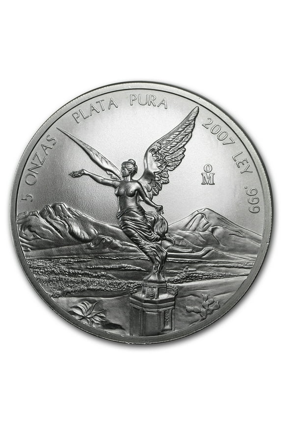Mexico 5 oz Silver Libertad BU (Random Year, Abrasions)