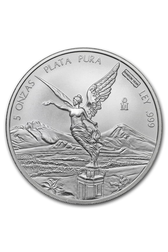 Mexico 5 oz Silver Libertad BU (Random Year)