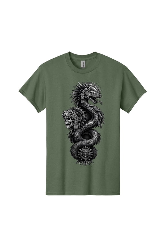 Mexico Aztec T-shirt, Quetzalcoatl T-shirt, Aztec Calandar Shirt
