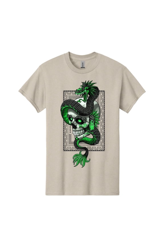 Mexico Aztec T-shirt, Quetzalcoatl T-shirt, Mexico Skull T-shirt