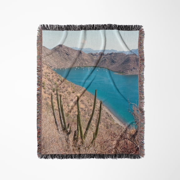Mexico, Baja California Sur, Sea Of Cortez Protected Bay With Moorage., Woven Blanket