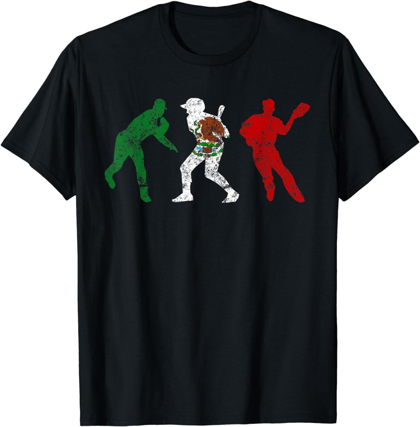 Mexico Baseball Flag Tshirt Mexican Vintage Beisbol Gift Tee