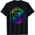 thumbnail image 1 of Mexico Beach Florida Rainbow Palm Tree Beach Vacation T-Shirt, 1 of 5