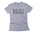 thumbnail image 1 of Mexico Beach Volleyball - Olympic Games - Rio - Flag Women's Cotton Grey T-Shirt, 1 of 2