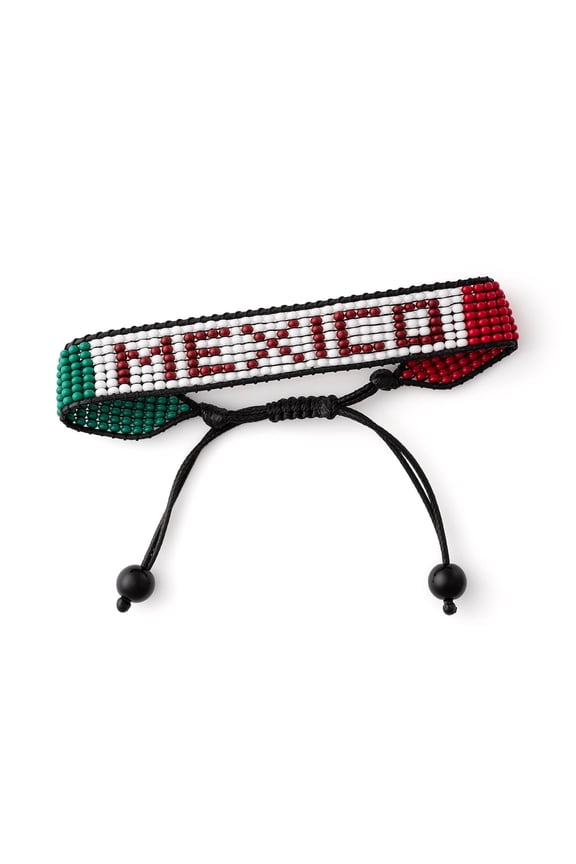 Fahari Handmade Mexico Beaded Bracelet Adjustable Flag Bracelet with Team Name  World Cup 2026 Inspired Soccer Fan Jewelry  Durable & Unisex