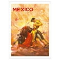 thumbnail image 1 of Mexico - Bullfighting Matador - Vintage Travel Poster by Carlos Ruano Llopis c.1944 - Bamboo Fine Art 290gsm Paper Print (Unframed) 24x32in, 1 of 4