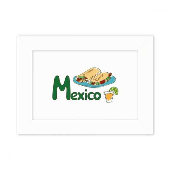 Mexico Burrito Food Snack Mexican Photo Mount Frame Picture Art Painting Desktop 5x7 inch
