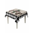 thumbnail image 1 of Mexico Cactus Table Cloth 54x54 Inch Square, Black and White Plaid Waterproof Tablecloth Washable Table Cover for Party Picnic Dinner Decor, 1 of 9