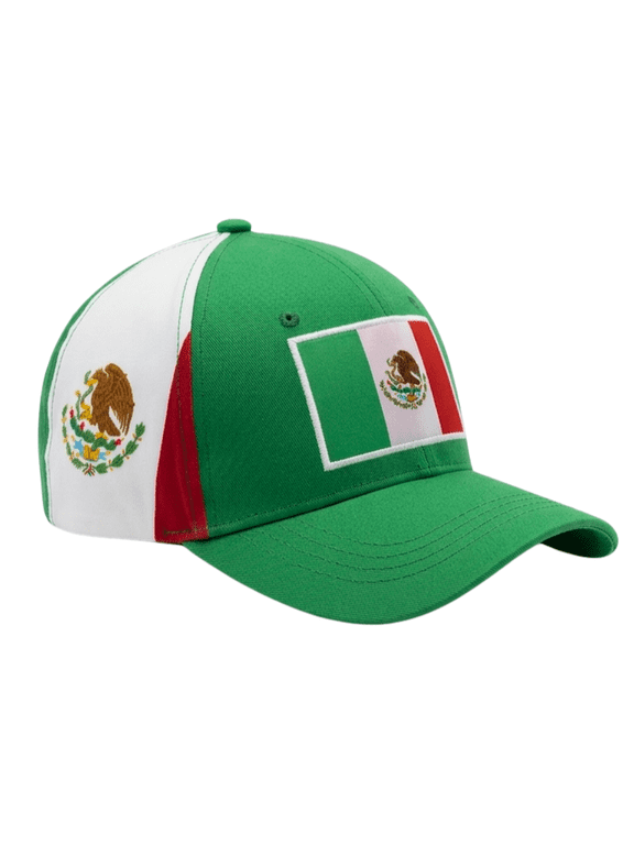 Mexico Flag Cotton Adjustable Hat, OSFM
