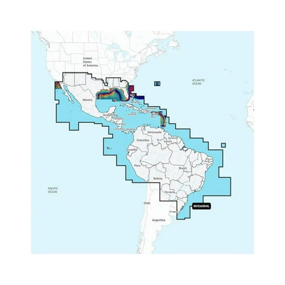 Garmin 010C128500 Navionics Vision+ Mexico Caribbean to Brazil Marine Charts