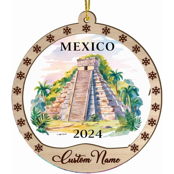 Mexico Christmas Suncatcher, Mexico Suncatcher, Christmas Stained Glass, Mexico Custom Suncatcher, Christmas, Gifte-for Christmas, Mexico Bauble,Mayan NIj8kL (Mexico)