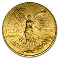 thumbnail image 1 of Mexico City Mint 1921 Mexico Gold 50 Pesos Bullion Coin, AU Condition, 1.2057 oz Gold, .900 Karats, 1 of 2