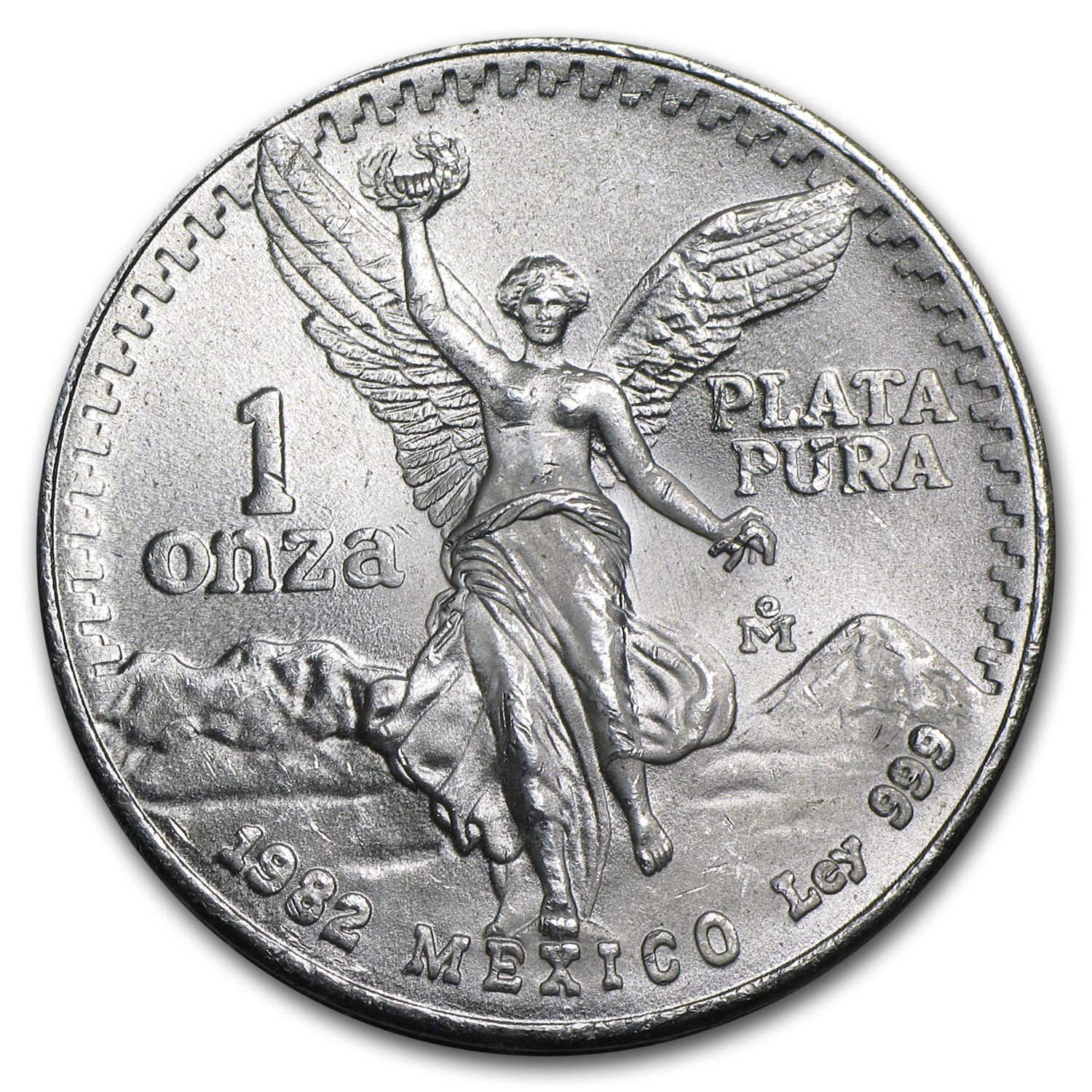 Mexico City Mint 1982 1 oz Silver Libertad Coin, IRA Eligible, Winged Victory Design