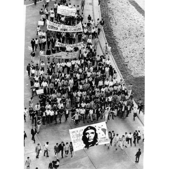 Mexico City Students Stream Along Mexico City'S Reforma Blvd En Route To The Presidential Palace History