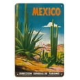 thumbnail image 1 of Mexico - Ciudad Juarez Chihuahua - Direccion General de Turismo (Department of Tourism) - Vintage Travel Poster by Magallón c.1948 - 8 x 12 inch Vintage Wood Art Sign, 1 of 4