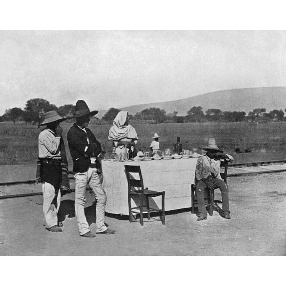 Mexico Coffee C1890. Na Coffee Stand Along The Tracks Of The Mexican Central Railroad In Mexico. Photograph C1890.