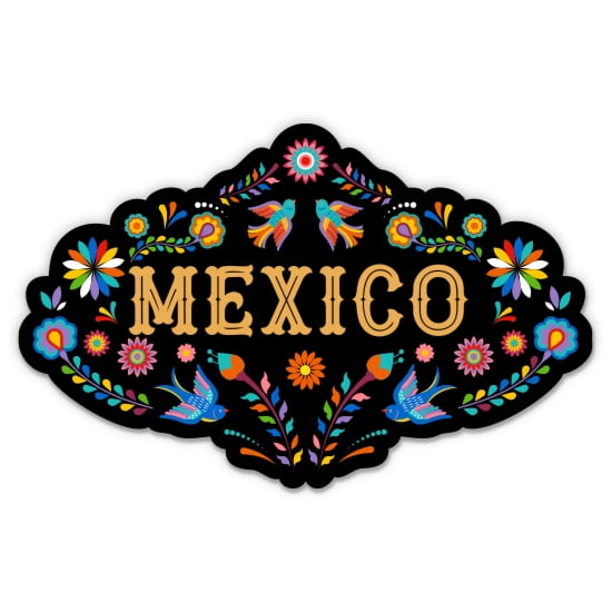Mexico Colorful - 3" Vinyl Sticker - For Car Laptop Water Bottle Phone - Waterproof Decal