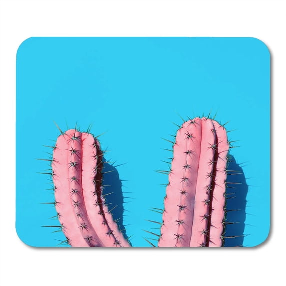 Mexico Colorful Abstract Pink Cactus Contemporary Minimal Design Green Bright Flower Mousepad Mouse Pad Mouse Mat 9x10 inch