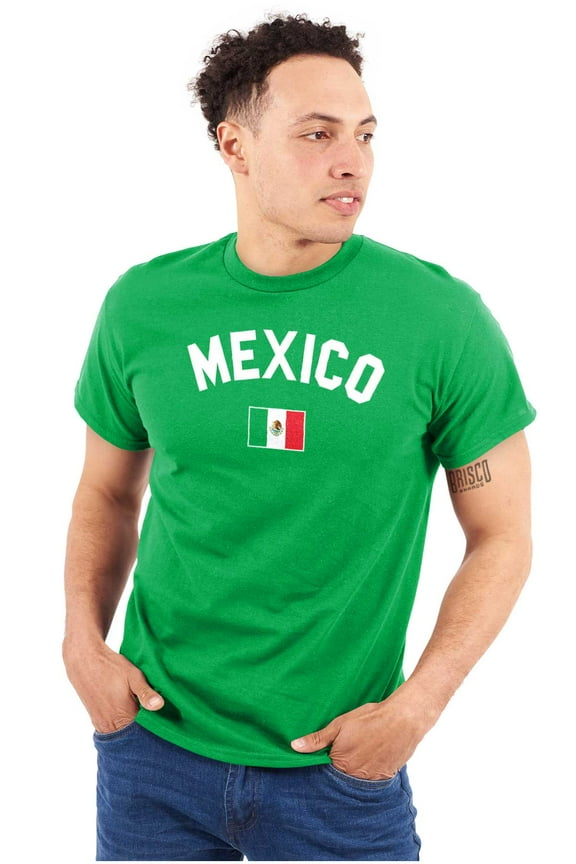 Mexico Country Flag Soccer Fan Pride Men's Graphic T Shirt Tees Brisco Brands S