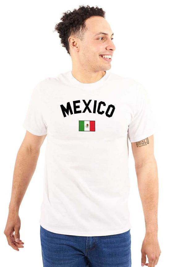 Mexico Country Flag Soccer Fan Pride Plus Size Crewneck Graphic Tee Shirt Brisco Brands 2X