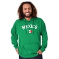 thumbnail image 1 of Mexico Country Flag Soccer Fan Pride Unisex Plus Fleece Graphic Hoodie Brisco Brands 5X, 1 of 5
