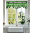 thumbnail image 1 of Mexico Creamy Tie Up Valances Curtain, Adjustable Kitchen Green Color Valances for Windows Decor, Rod Pocket Short Curtains Set for Bedroom/Bathroom, 42"x18", 1 of 9