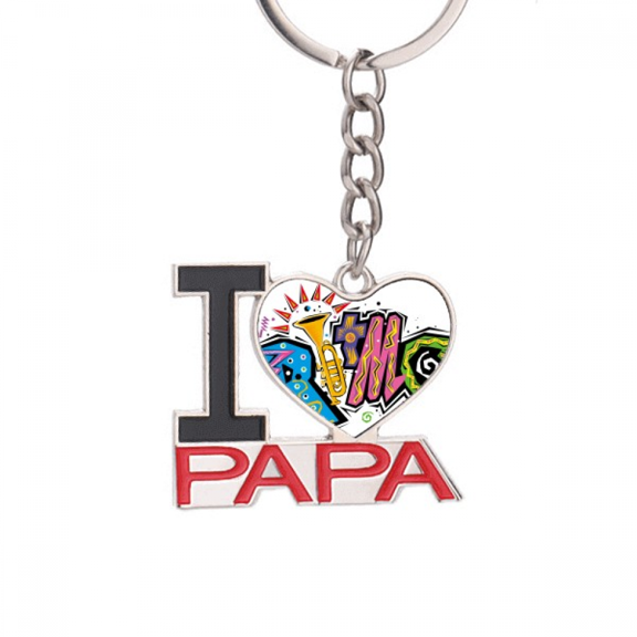 Mexico Culture Elment Many Colors Ritmo Slogan Keychain Metal Keyring Holder Love PAPA Father