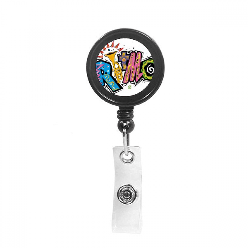 Mexico Culture Elment Many Colors Ritmo Slogan Retractable Keychain Badge Holder ID Badge
