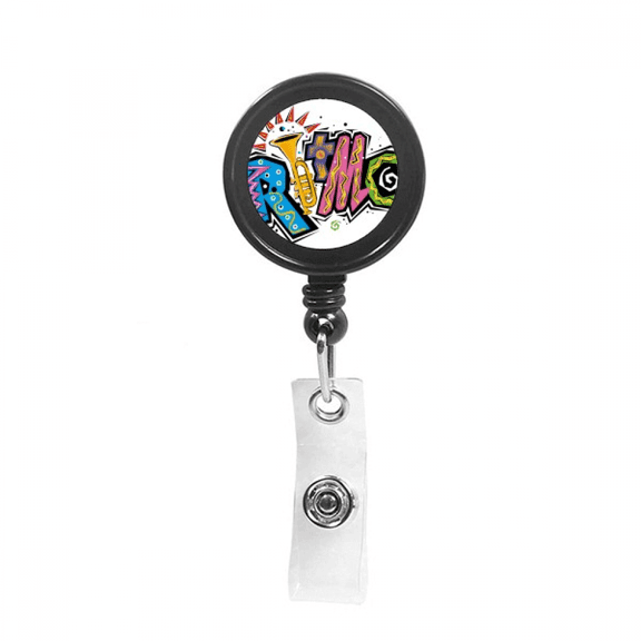 Mexico Culture Elment Many Colors Ritmo Slogan Retractable Keychain Badge Holder ID Badge