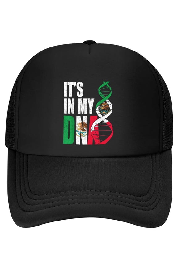 Mexico DNA Mexican Flag Proud Hispanic Men Women Gift Baseball Cap