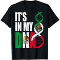thumbnail image 1 of Mexico DNA Mexican Flag Proud Hispanic Men Women Kids Gift T-ShirtMen's and women's gift, black and white T-shirt, size: Extra large S-4XL, 1 of 4