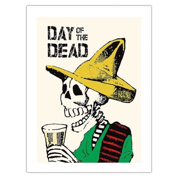 Mexico - Day of the Dead Festival - Vintage Travel Poster by Jose Guadalupe Posada c.1900 - Bamboo Fine Art 290gsm Paper Print (Unframed) 18x24in