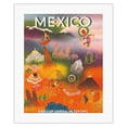 thumbnail image 1 of Mexico - Direccion General de Turismo (Department of Tourism) - Vintage Travel Poster 1950 - Fine Art Rolled Canvas Print 16in x 20in, 1 of 4