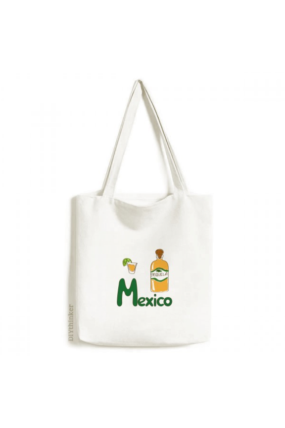 Mexico Drinks Drinks Specialties Mexican Tote Canvas Bag Shopping Satchel Casual Handbag