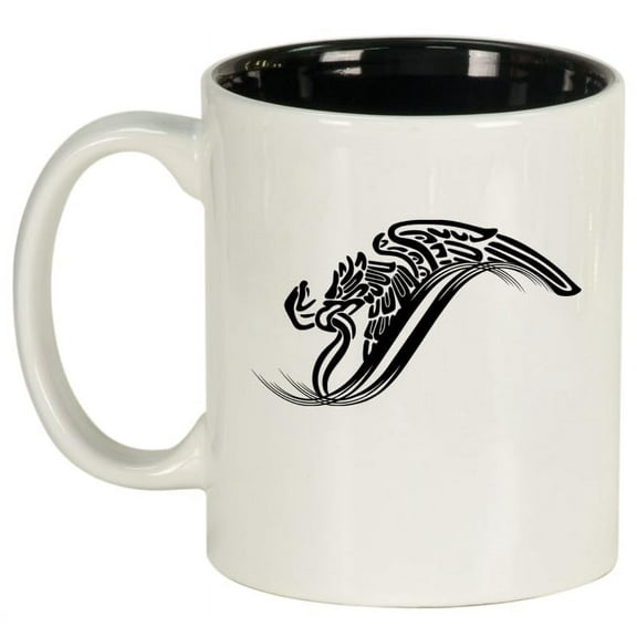 Mexico Eagle Escudo AguilaCeramic Coffee Mug Tea Cup Gift for Her, Him, Friend, Coworker, Wife, Husband (11oz White)