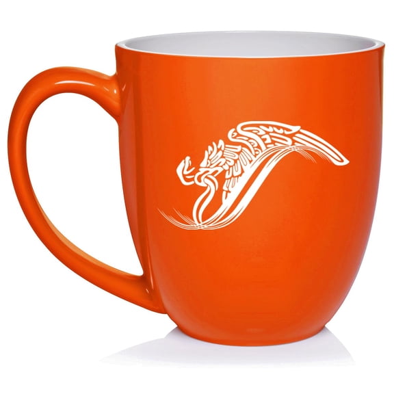 Mexico Eagle Escudo AguilaCeramic Coffee Mug Tea Cup Gift for Her, Him, Friend, Coworker, Wife, Husband (16oz Orange)