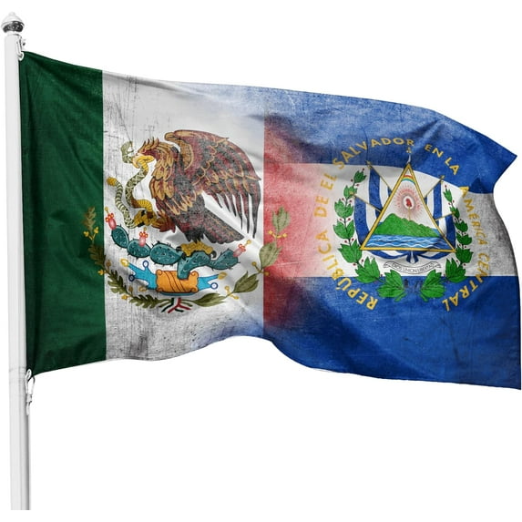 Mexico El Salvador Flag Mexican El Salvador Outdoor Indoor Flag