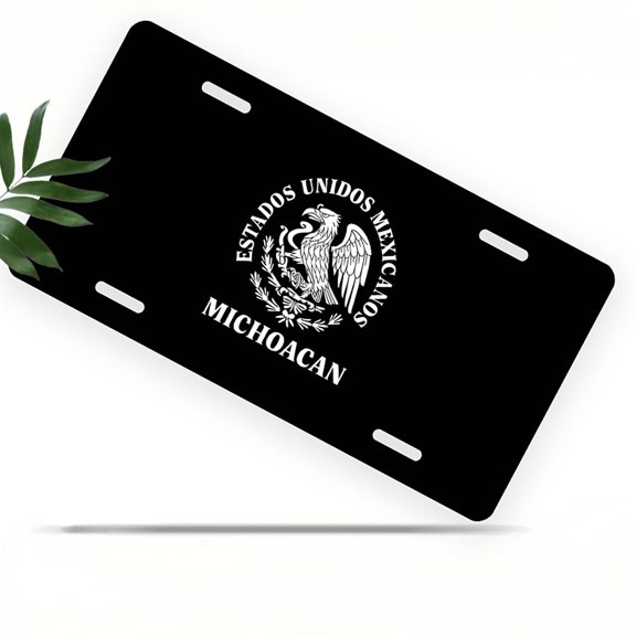 Mexico Emblem Front License Plate, Metal License Plate, Funny Standard Plates Personalized Novelty Decorative For Men/Women/Boys/Girls Car 6×12 Inch