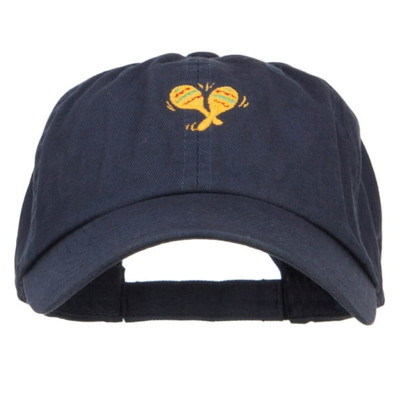 Mexico Fiesta Maracas Embroidered Low Cap - Navy OSFM